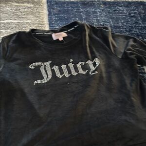 Juicy Couture Black Top with Rhinestone Logo